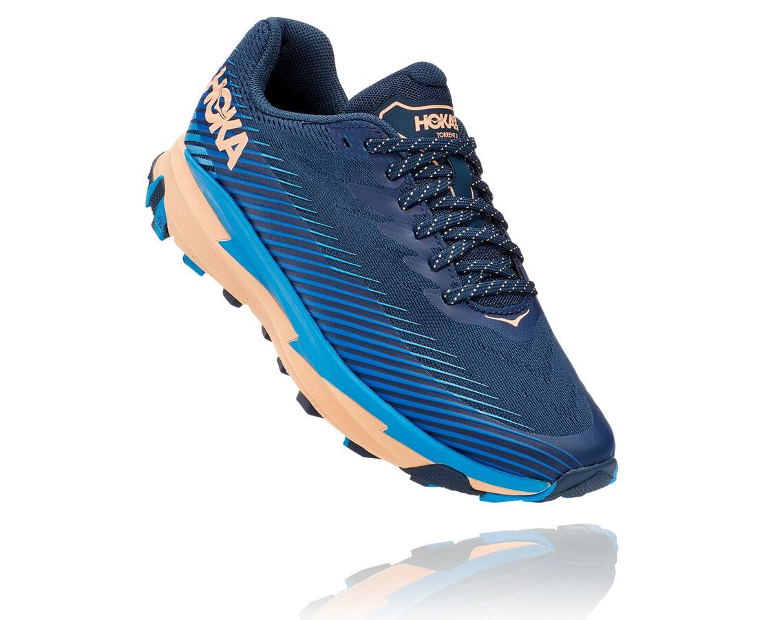 Hoka One One Torrent 2 Damen Trailrunning Schuhe Indigo / Aprikose | (DE-7935ZNKCH)